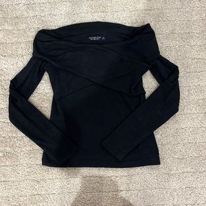 AF soft and cozy off the shoulder black sweater
